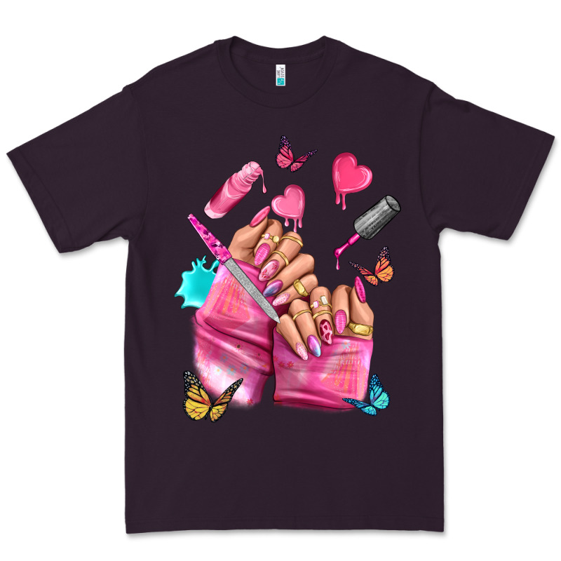 Pink Nail Art Hand Premium Tee by NancyCooperArtShop | Teevron