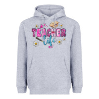 Heather Grey teacher life Heavyweight Hoodie - BundleAndBundleShop