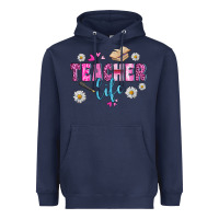 Navy teacher life Heavyweight Hoodie - BundleAndBundleShop