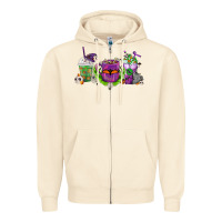 Sandshell Halloween Coffee Cups Zipper Hoodie - FaDigitalArtStudio