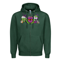 Sports Green Halloween Coffee Cups Zipper Hoodie - FaDigitalArtStudio