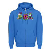 True Royal Halloween Coffee Cups Zipper Hoodie - FaDigitalArtStudio