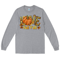 Heather Grey Love Fall Y'all Long Sleeve Tee - texasbilliewilder