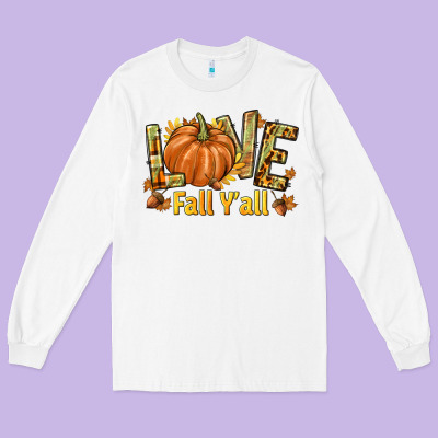 Love Fall Y'all Long Sleeve Tee Designed By Texasbilliewilder