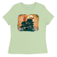 Matcha wilderness leopard Ladies Tee - MaliasSmallBusiness