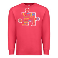 Cardinal Autism Puzzle Piece Words Autistic Premium Sweatshirt - CowhideDigitalArt