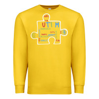 Lemon Autism Puzzle Piece Words Autistic Premium Sweatshirt - CowhideDigitalArt