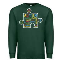 Sports Green Autism Puzzle Piece Words Autistic Premium Sweatshirt - CowhideDigitalArt