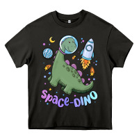 Asphalt space dino Heavy Core Tee - MaliasSmallBusiness