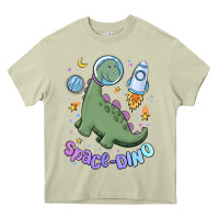 Mossy space dino Heavy Core Tee - MaliasSmallBusiness