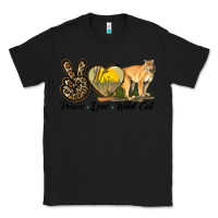 Black Peace Love Wild cat Classic Tee - LillyAllenDesigns