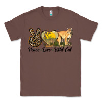 Chestnut Peace Love Wild cat Classic Tee - LillyAllenDesigns