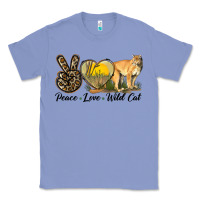 Colony Blue Peace Love Wild cat Classic Tee - LillyAllenDesigns