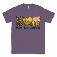 Lavender Peace Love Wild cat Classic Tee - LillyAllenDesigns