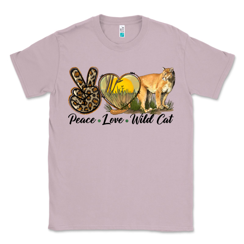Peace Love Wild Cat Classic Tee by LillyAllenDesigns | Teevron
