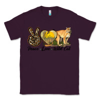 Plum Peace Love Wild cat Classic Tee - LillyAllenDesigns