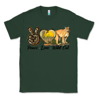 Sports Green Peace Love Wild cat Classic Tee - LillyAllenDesigns