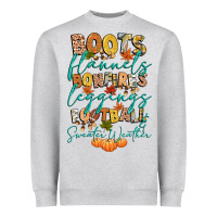 Boots Flannels Bonfires Football Heavyweight Sweatshirt | Teevron