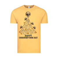 Vintage Mustard Happy Consumption Day Vintage Tee - RanaPortraitStore