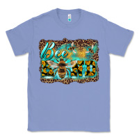 Colony Blue bee kind with sunflower and leopard background Classic Tee - Artiststas