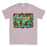 Lilac bee kind with sunflower and leopard background Classic Tee - Artiststas