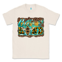 Natural bee kind with sunflower and leopard background Classic Tee - Artiststas