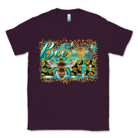 Plum bee kind with sunflower and leopard background Classic Tee - Artiststas