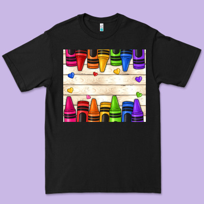 Custom Teacher Name Crayons Premium Tee Designed By Nancycooperartshop