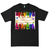 Black custom teacher name crayons Premium Tee - NancyCooperArtShop