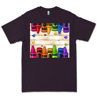 Plum custom teacher name crayons Premium Tee - NancyCooperArtShop
