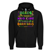 Black Beads parades king cake crawfish Mardi Gras Zipper Hoodie - FaDigitalArtStudio