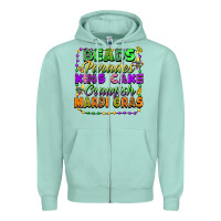 Seafoam Beads parades king cake crawfish Mardi Gras Zipper Hoodie - FaDigitalArtStudio