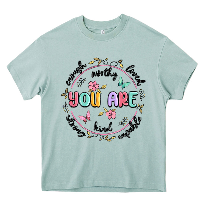 You Are Enough Heavy Core Tee by MaliasSmallBusiness | Teevron