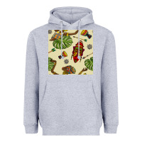 Heather Grey african woman and mask seamless pattern Heavyweight Hoodie - BundleAndBundleShop