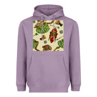 Lavender african woman and mask seamless pattern Heavyweight Hoodie - BundleAndBundleShop