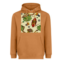 Meerkat african woman and mask seamless pattern Heavyweight Hoodie - BundleAndBundleShop