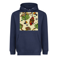 Navy african woman and mask seamless pattern Heavyweight Hoodie - BundleAndBundleShop
