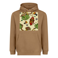 Toasted Coconut african woman and mask seamless pattern Heavyweight Hoodie - BundleAndBundleShop