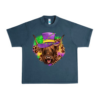Midnight Navy highland cow mardi gras Urban Heavy Tee - JahusDesignShop