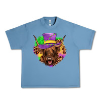 Pebble Blue highland cow mardi gras Urban Heavy Tee - JahusDesignShop