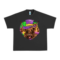 Pigment Black highland cow mardi gras Urban Heavy Tee - JahusDesignShop
