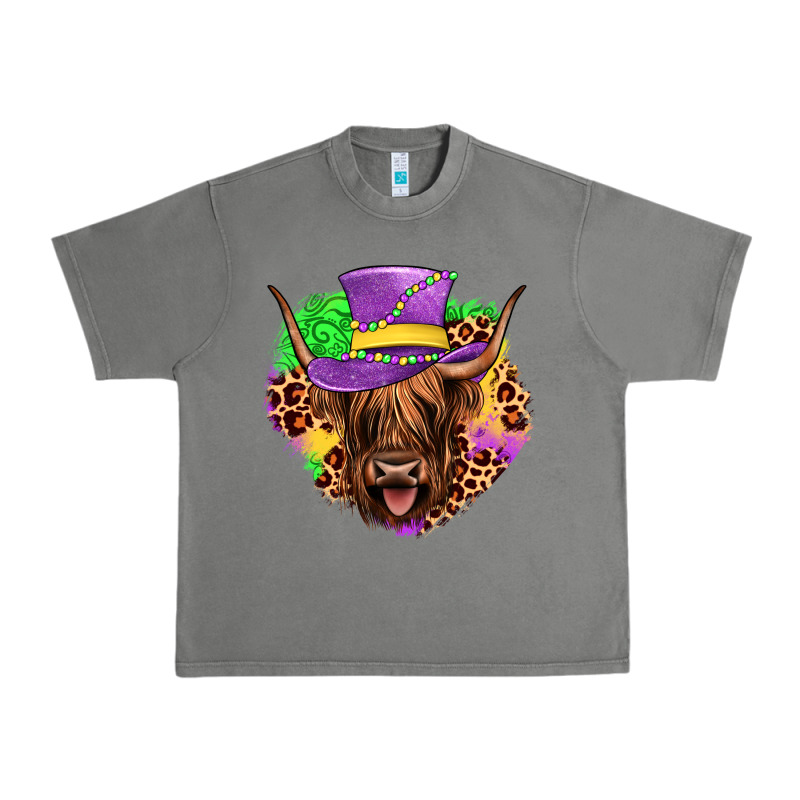 Highland Cow Mardi Gras Urban Heavy Tee by JahusDesignShop | Teevron