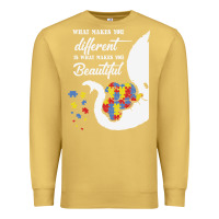 Antique Gold Autism Different Makes You Beautiful Premium Sweatshirt - CowhideDigitalArt