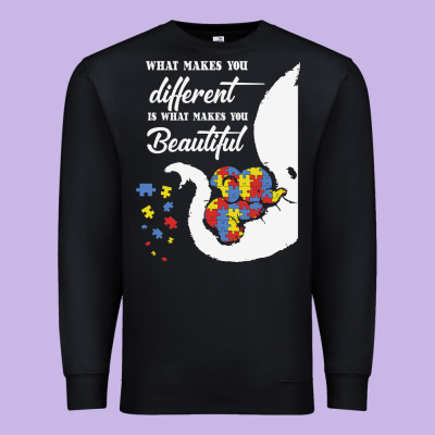 Autism Different Makes You Beautiful Premium Sweatshirt Designed By Cowhidedigitalart