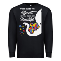 Black Autism Different Makes You Beautiful Premium Sweatshirt - CowhideDigitalArt