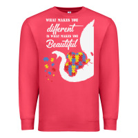 Cardinal Autism Different Makes You Beautiful Premium Sweatshirt - CowhideDigitalArt
