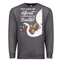 Charcoal Heather Autism Different Makes You Beautiful Premium Sweatshirt - CowhideDigitalArt