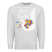 Dove Grey Autism Different Makes You Beautiful Premium Sweatshirt - CowhideDigitalArt