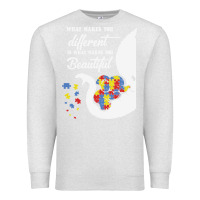Oatmeal Heather Autism Different Makes You Beautiful Premium Sweatshirt - CowhideDigitalArt