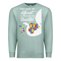 Seafoam Autism Different Makes You Beautiful Premium Sweatshirt - CowhideDigitalArt